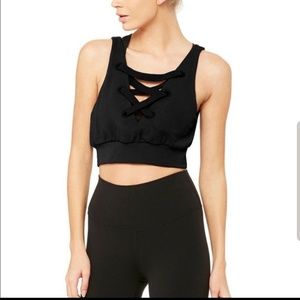 Alo yoga quest tank black new NWOT